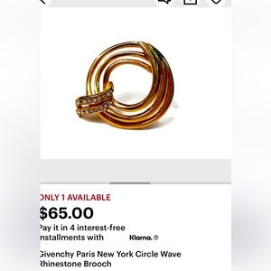 GIVENCY Paris Brooch MINT